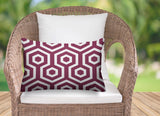 Jinnys Hexes Geometric Reversible Indoor/Outdoor Rectangular Pillow