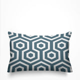 Jinnys Hexes Geometric Reversible Indoor/Outdoor Rectangular Pillow