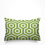 Jinnys Hexes Geometric Reversible Indoor/Outdoor Rectangular Pillow