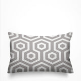 Jinnys Hexes Geometric Reversible Indoor/Outdoor Rectangular Pillow