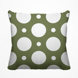 Fisk Polka Dots Outdoor Reversible Throw Square Pillow