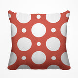 Fisk Polka Dots Outdoor Reversible Throw Square Pillow