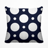 Fisk Polka Dots Outdoor Reversible Throw Square Pillow
