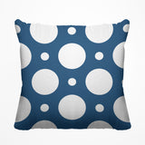 Fisk Polka Dots Outdoor Reversible Throw Square Pillow