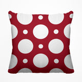 Fisk Polka Dots Outdoor Reversible Throw Square Pillow