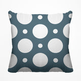 Fisk Polka Dots Outdoor Reversible Throw Square Pillow