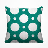 Fisk Polka Dots Outdoor Reversible Throw Square Pillow