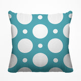 Fisk Polka Dots Outdoor Reversible Throw Square Pillow