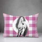 Horse Indoor/Outdoor Reversible Rectangular Pillow