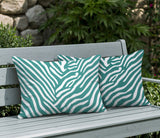 Kits Zebra Print Indoor/Outdoor Reversible Rectangular Pillow