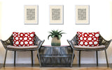Famo 2 Sets Indoor/Outdoor Reversible Rectangular Pillow