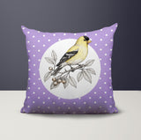 Yellow Finch Indoor/Outdoor Reversible Square Pillow