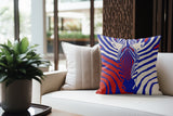 Salie Zebra Faux Suede Square Indoor Pillow
