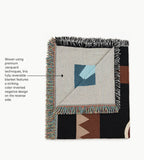 Reverse side of the Tala Southwestern Cotton Blend Blanket Throw