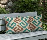 Tara 2 Sets Indoor/Outdoor Reversible Indoor Rectangular Pillow