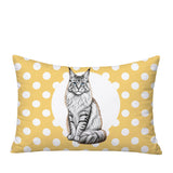 Maine Coon Cat Indoor/Outdoor Reversible Rectangular Pillow
