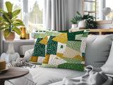 Praxies Patches Indoor/Outdoor Reversible Square Pillow