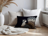 Adini Turkey Reversible Indoor/Outdoor Rectangular Pillow in Gray - Size 25x18