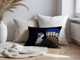 Adini Turkey Reversible Indoor/Outdoor Rectangular Pillow in Navy Blue - Size 25x18