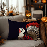 Adini Turkey Reversible Indoor/Outdoor Rectangular Pillow in Red - Size 25x18