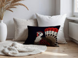 Adini Turkey Reversible Indoor/Outdoor Rectangular Pillow in Red - Size 25x18