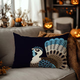Adini Turkey Reversible Indoor/Outdoor Rectangular Pillow in Turquoise - Size 25x18