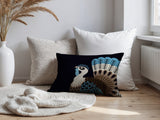 Adini Turkey Reversible Indoor/Outdoor Rectangular Pillow in Turquoise - Size 25x18