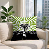 Aky Palm Reversible Indoor/Outdoor Square Pillow