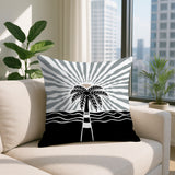 Aky Palm Reversible Indoor/Outdoor Square Pillow
