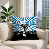 Aky Palm Reversible Indoor/Outdoor Square Pillow