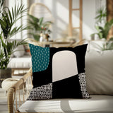 Aldo Abstract Reversible Indoor/Outdoor Square Pillow