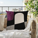 Aldo Abstract Reversible Indoor/Outdoor Square Pillow