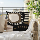 Alika Abstract Reversible Indoor/Outdoor Square Pillow