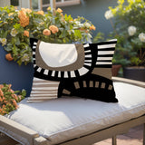 Alika Abstract Reversible Indoor/Outdoor Rectangular Pillow