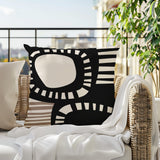 Alika Abstract Reversible Indoor/Outdoor Square Pillow