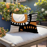 Alika Abstract Reversible Indoor/Outdoor Rectangular Pillow