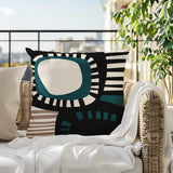 Alika Abstract Reversible Indoor/Outdoor Rectangular Pillow