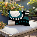 Alika Abstract Reversible Indoor/Outdoor Rectangular Pillow