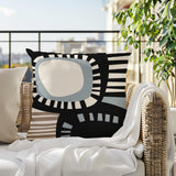 Alika Abstract Reversible Indoor/Outdoor Square Pillow