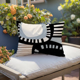 Alika Abstract Reversible Indoor/Outdoor Rectangular Pillow