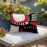 Alika Abstract Reversible Indoor/Outdoor Rectangular Pillow