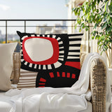 Alika Abstract Reversible Indoor/Outdoor Square Pillow
