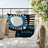 Alika Abstract Reversible Indoor/Outdoor Rectangular Pillow