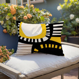 Alika Abstract Reversible Indoor/Outdoor Rectangular Pillow