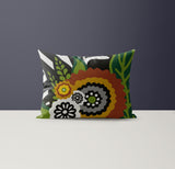 Alix Microsuede Lumbar Throw Pillow in Black; White; Brown; Green - Size 20x14
