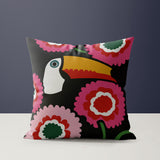 Alka Microsuede Square Throw Pillow in Black; Pink; Green - Size 20x20