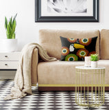 Alka Microsuede Lumbar Throw Pillow in Multicolor - Size 20x14