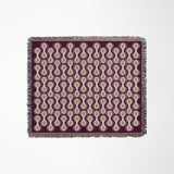 Alo Cotton Blend Blanket Throw in Purple, full view