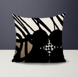 Aloe Abstract Reversible Indoor/Outdoor Square Pillow