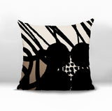 Aloe Abstract Reversible Indoor/Outdoor Square Pillow